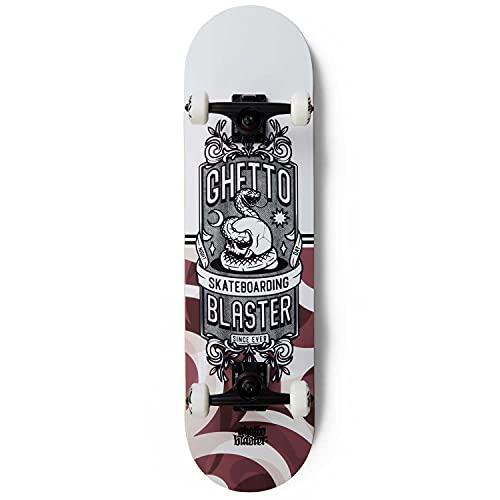 Ghettoblaster Skateboard 80X20 Cm - Skateboard Bambino - Skateboard Adulto - Skateboard Da Trick Già Assemblato - Tavola In Acero 7 Strati - Cuscinett
