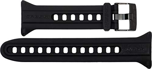 Cressi Cartesio Watchband, Cinturino Computer Unisex Adulto, Nero/Nero, Unica