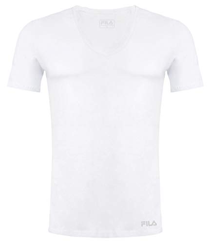 Fila Fu5001 T-Shirt, Maglietta A Manica Corta Uomo, Bianco, Xxl