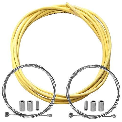 Cyclingcolors, Kit Cavi Alloggiamento Freno Unisex Adulto, Giallo (Yellow), Taglia Unica