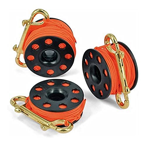 Best Divers Ml0060Or, Mulinello Subacqueo, Nero/Arancione, 15 Metri