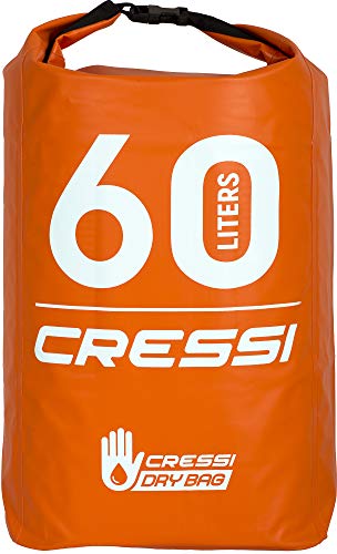 Cressi Dry Bag, Sacca Zaino Impermeabile Per Attività Sportive Unisex Adulto, Arancione (Orange), 60 Lt