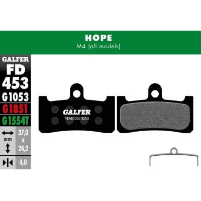Galfer Plaquettes De Frein Pour Hope M4 Noir Std, Pastiglia Freno Bicicletta G1053 Unisex-Adulto, Nero, Taglia Unica