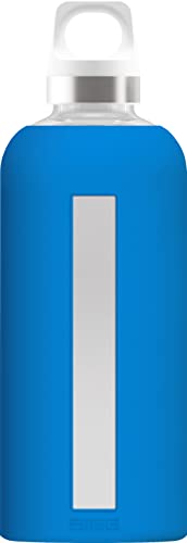 Sigg Star Borraccia Vetro (0.5 L / 0.85 L), Borraccia Ermetica E Priva Di Sostanze Nocive, Borraccia Acqua Resistente Al Calore In Vetro Con Rivestime