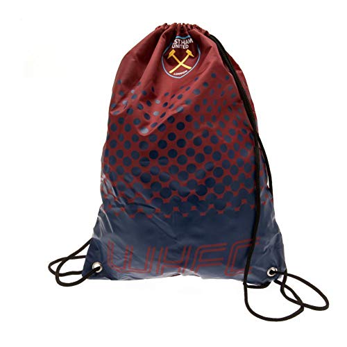Official West Ham Utd Football Club Gym School Bag Claret Blue Fade Design