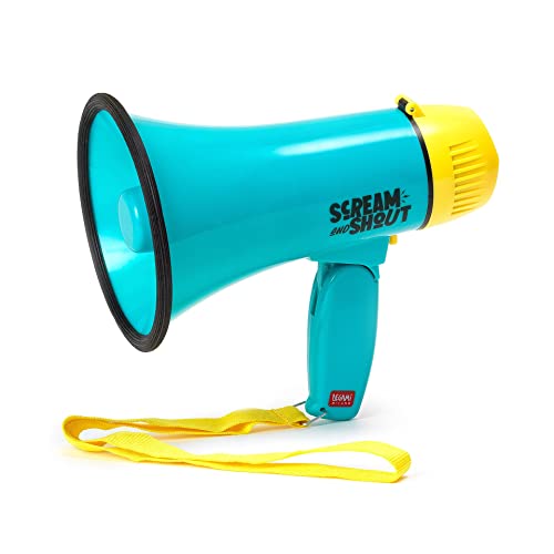 Legami Altoparlante, Sirena, Regolabile, Laccio, Grido, Megafono Funzione Voce E Volume Pratico Urlo E Unisex Adulto, Bianco Style9, Unico