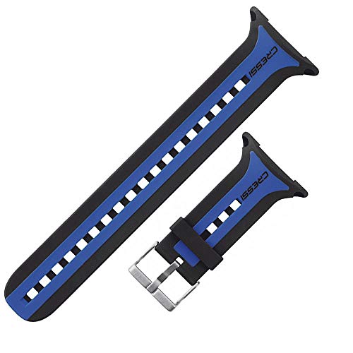 Cressi Cinturino Per Diving Computer Leonardo, Parte Ricambio Originale, Nero/Blu