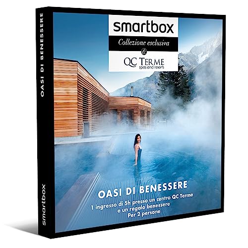 Smartbox - Cofanetto Regalo Per Uomo O Donna - Oasi Di Benessere - Idee Regalo Originale - 1 Ingresso Di 5H Presso Un Centro Qc Terme E Un Regalo Bene