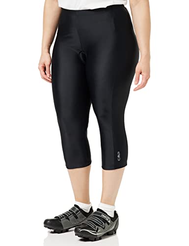 Cmp - Pantaloni Bike A ¾ Da Donna, Nero, 48