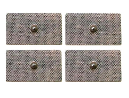 4 Elettrodi Adesivi Rettangolari 5X10Cm Con Clip Standard 4Mm