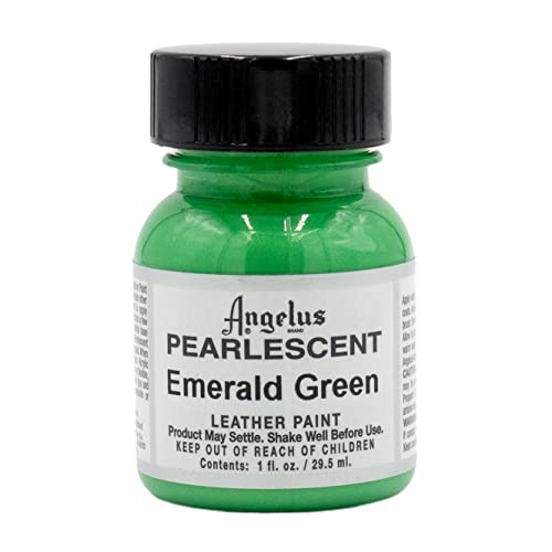 Angelus 50-1947-P2 - Pittura In Pelle Perlescente, 28,3 G, Colore: Verde Smeraldo
