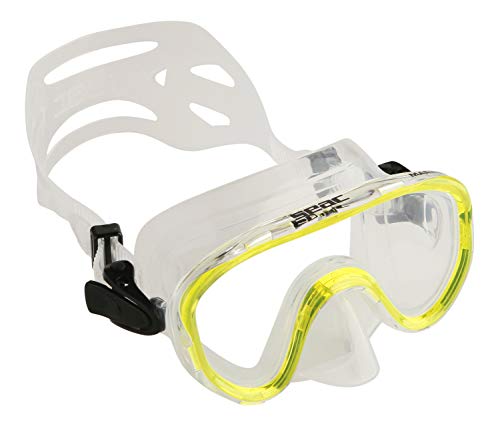 Seac Marina Slt, Maschera Subacquea Per Snorkeling E Gioco In Mare Unisex Bambini, Giallo, Piccola