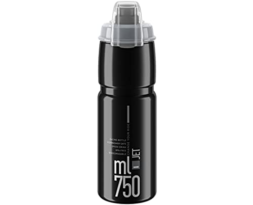 Elite Jet Plus, Borraccia Unisex Adulto, Nero/Grigio, 750 Ml