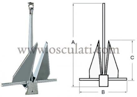 Osculati Ancora Danforth 20 Kg