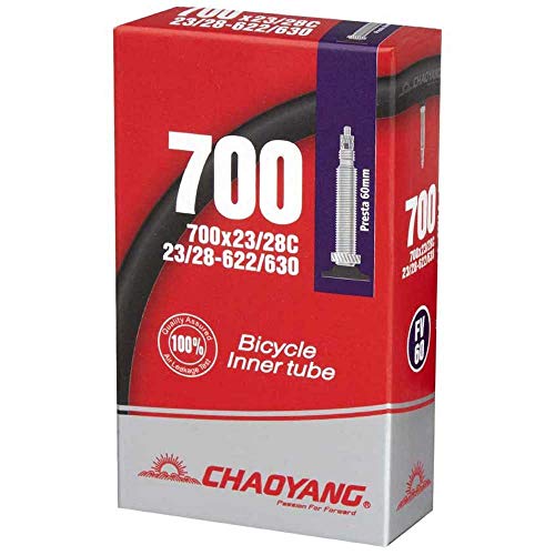 Chaoyang, Inner Tube 700X23-28 Presta Valve 60Mm Threaded Unisex Adulto, Neutro, One Size