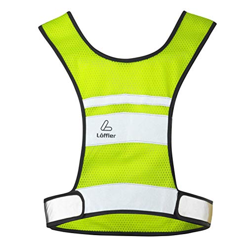 Löffler Gilet Riflettente Unisex, Unisex - Adulto, Gilet, 24457, Giallo Fluo, Xl