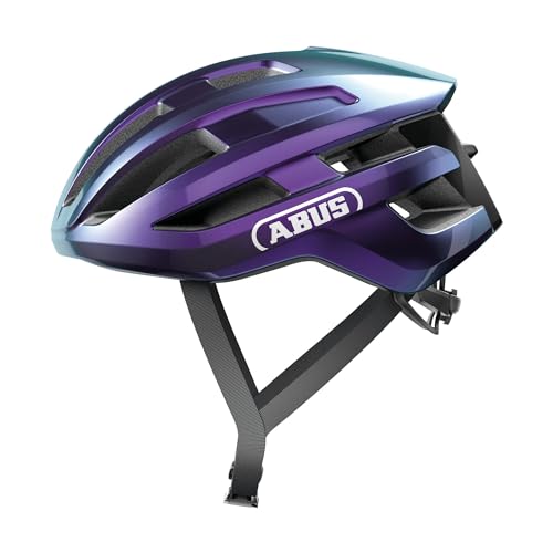 Abus, Casco Per Bici Da Corsa Abus Powerdome, Casco Da Bici Leggero Con Sistema Di Ventilazione Intelligente E Profilo Aerodinamico, Made In Italy, Pe