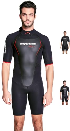 Cressi Altum Wetsuit 3 Mm - Muta Uomo, Multicolore (Nero/Rosso), S