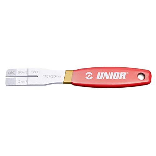 Unior 2 Per 1 Strumento Freno A Disco, Ciclismo, Rosso, Taglia Unica