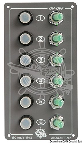 Osculati Pannello Elite 6 Interruttori