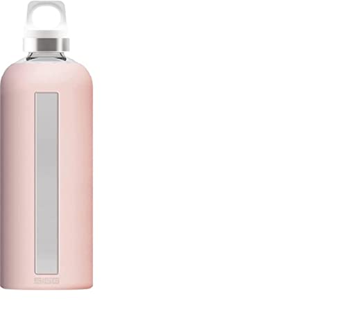 Sigg Star Borraccia Vetro (0.5 L / 0.85 L), Borraccia Ermetica E Priva Di Sostanze Nocive, Borraccia Acqua Resistente Al Calore In Vetro Con Rivestime