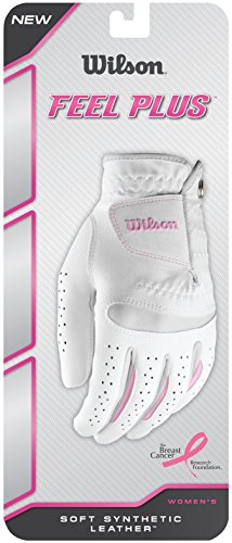 Wilson Guanto Da Golf Per Donna, Taglia M, Sinistra, Llh, Bianco, Feel Plus, Wgja00770M