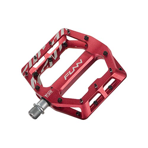 Funn Pedali Piatti Funndamental - Pedali A Piattaforma Larga Per Bmx/Mtb, Grip Regolabile Per Una Stabilità Eccezionale, Asse Crmo Da 9/16 Pollici (Ro