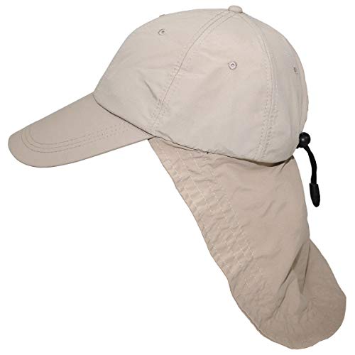 Mfh 10424F Cappellino Sahara Con Protezione Collo Lungo (Khaki)