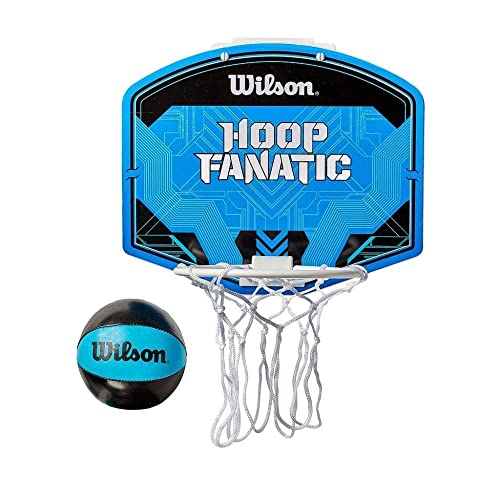 Wilson Hoop, Fanatic Mini Bskt Basketball Men'S, Blu/Nero, Taglia Unica