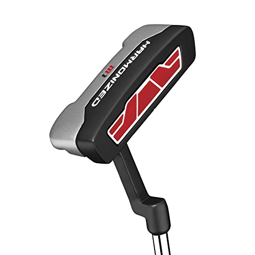 Wilson Putter Da Uomo (Mano Sinistra), Lunghezza 89 Cm (35 Pollici), Per Principianti Ed Esperti, 830 G, Harmonized M1 Putter Mlh, Grigio-Nero, Wgd601