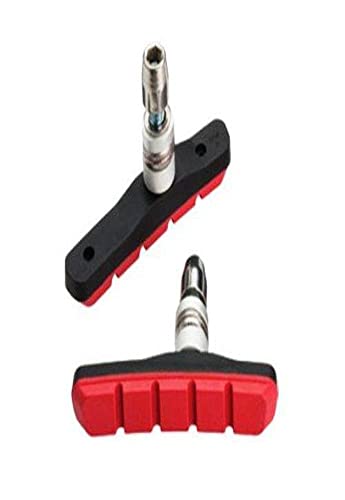 Shimano Coppia Pattini Per V-Brake, Rosso