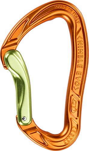 Climbing Technology Nimble Evo B 2C39300Wblctstd Moschettone, Verde/Arancio, Taglia Unica