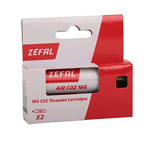 Zefal Cartuccia Co2 16G Con Filettatura - 2 Cartucce Per Pompa Co2 Bici - Bombolette Gonfia E Repara