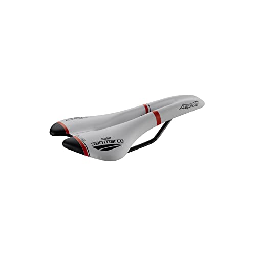 Selle San Marco - Sella Aspide Open-Fit Racing Narrow, White/Black/Red, S2