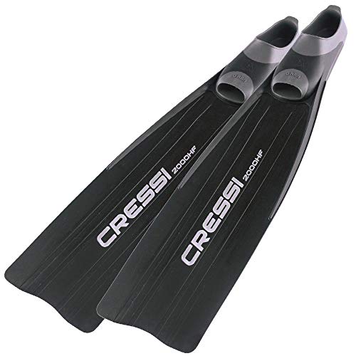 Cressi Gara Pinne Lunghe Per Apnea/Immersioni Alte Prestazioni, Argento (2000 Hf Nero), 40/41