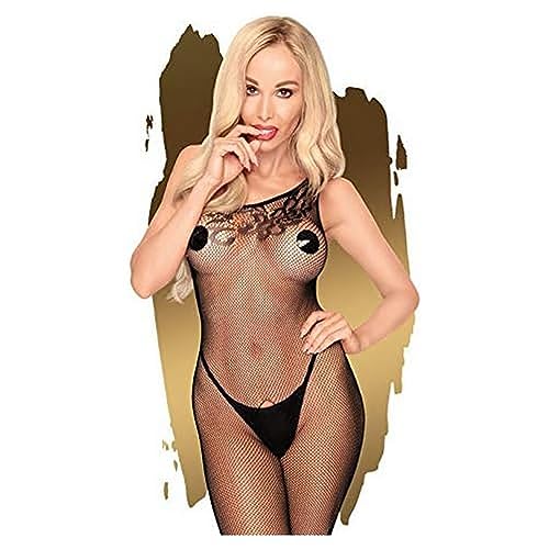 Penthouse, Bodystocking Ouvert, Bodystocking, Diverse Taglie, Lingerie, Fancy Dope', Nero, Taglia: S-L