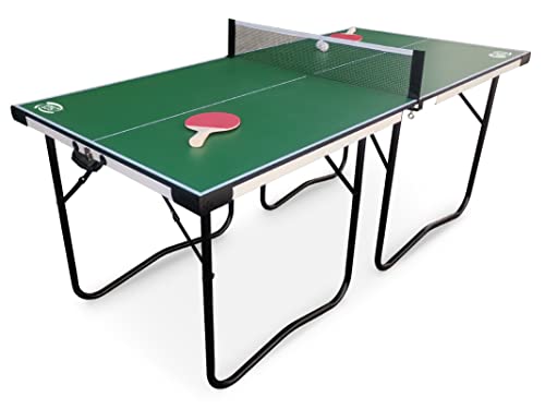 Teorema Giocattoli 67360 - Tavolo Da Ping Pong Pieghevole Con 2 Racchette, 2 Palline E 1 Rete Con Supporti, Dimensioni: 182X86,5X75Cm, Per Spazi Inter