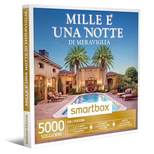 Smartbox - Cofanetto Regalo Mille E Una Notte Di Meraviglia - Idea Regalo Originale - 1, 2 O 3 Notti Con Colazione, Aperitivo, Pausa Relax O Cena Per
