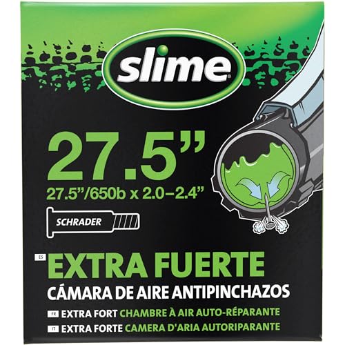Slime Camera D'Aria Bici 30077 Con Slime Sigillante Antiforatura, Autosigillante, Prevenzione E Riparazione, Valvola Schrader, 50/60-584 Mm (27,5 (650