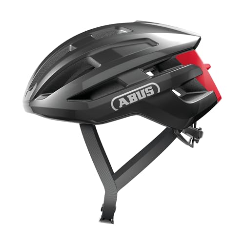 Abus, Casco Per Bici Da Corsa Abus Powerdome, Casco Da Bici Leggero Con Sistema Di Ventilazione Intelligente E Profilo Aerodinamico, Made In Italy, Pe