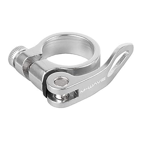 M-Wave Clampy Qr, Morsetto Per Sella. Unisex-Adulto, Argento