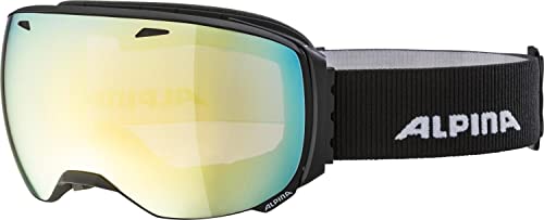 Alpina - Occhiali Da Sci Big Horn Qvmm, Unisex, A7205, Nero Opaco, Taglia Unica