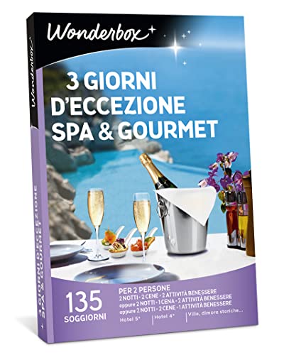 Wonderbox Cofanetto Regalo - 3 Giorni D'Eccezione Spa & Gourmet - 135 Soggiorni Per 2 Persone