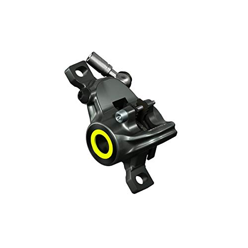 Magura, Pinza Freno Mt8,Mystic Grey,Copertura Rosso E Giallo Neon, Acciaio Perconnessione Con Banjo (Non Incluso), Incluse Pastiglie Freno, Morsetto D