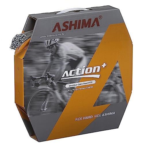 Ashima 4712831653312, Derailleur Cable Campagnolo 1,1X2100Mm-Action+ Unisex Adulto, Nero, Taglia Unica