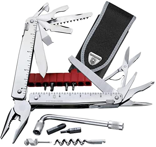 Victorinox Swisstool X Plus, 37 Funzioni (Lama, Seghetto Per Legno), Con Custodia In Nylon