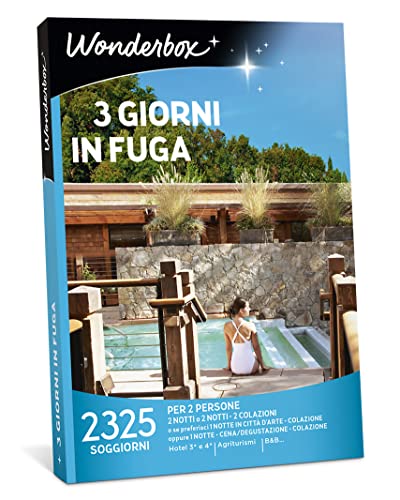 Wonderbox - Box Regalo 3 Giorni In Fuga - Regali Di Coppia Per Trascorrere Un Weekend Di Esplorazione Del Territorio, Idee Regalo Per Anniversario, Re