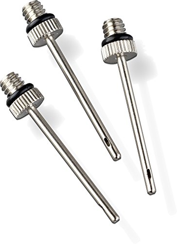 Mitre - Aghi Adattatori Per Gonfiare Palle, Set Da 3 Pezzi, Argento (Argento), N/A