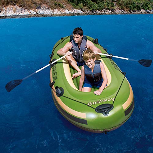 Bestway, Best Way Canoa Voyager 300 Misura Gonfio Cm 243X102, 2 Max 170 Kg 692 Unisex Adulto, Giallo, 243 X 102 Cm