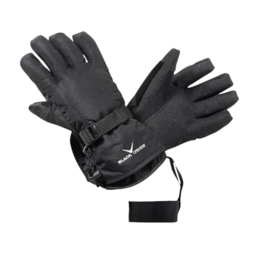 Black Crevice Guanti Da Sci Per Adulti I Guanti Da Sci Impermeabili E Traspiranti Per Uomo E Donna I Guanti Invernali Caldi I Guanti Da Neve Resistent